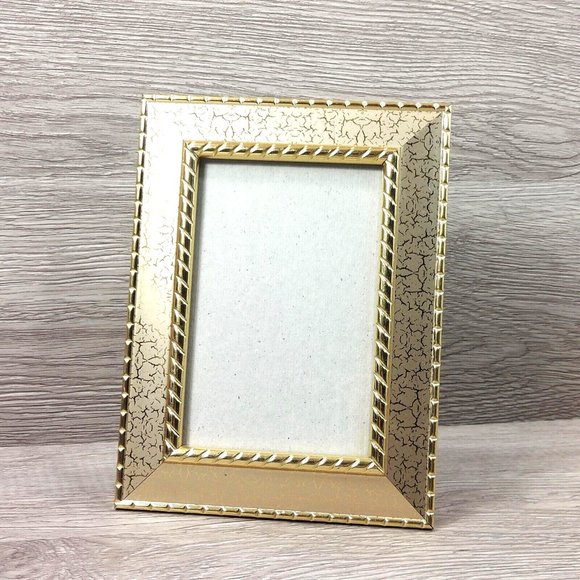 Photo Frame Ornate Gold-Tone Table Top Wall Mount Picture Display Home Décor - Picture 12 of 15